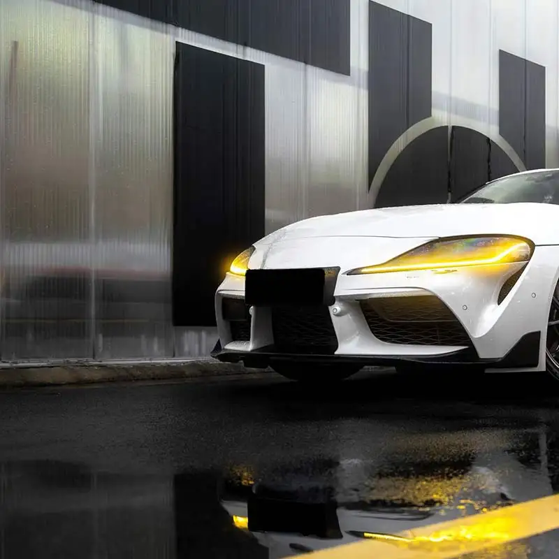 Angel Eye LED Panel J ONE Two-Color Daytime Running Lights Yellow White Amber for Toyota GR Supra A90 A91 MK5