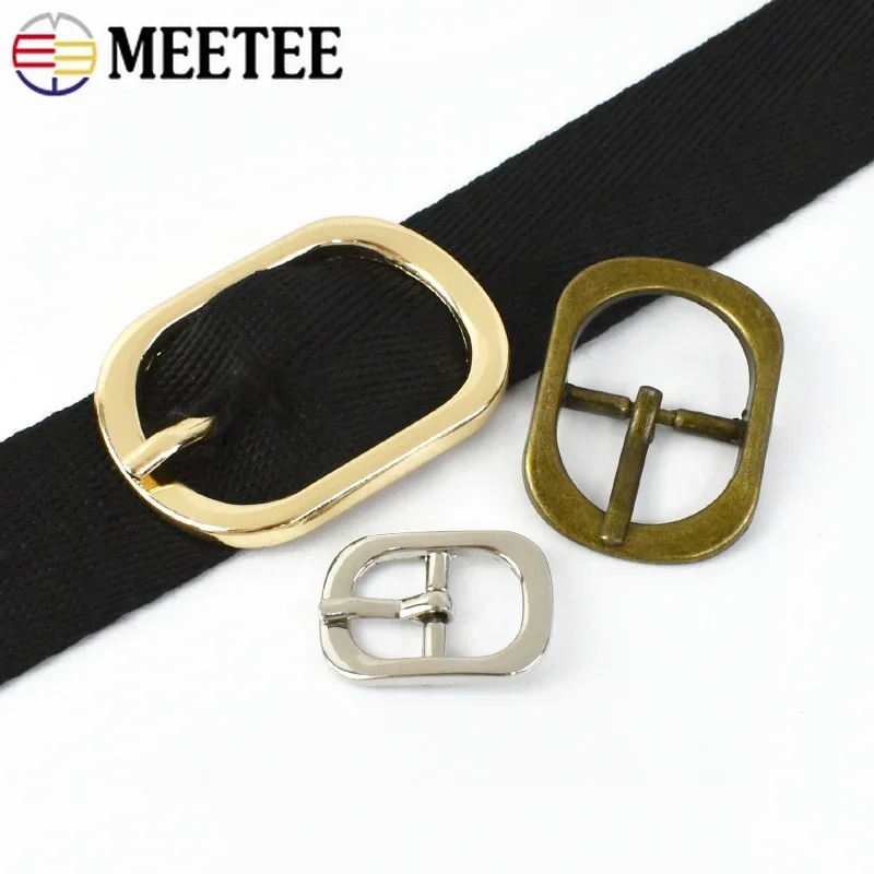 5/10Pcs 12/15/20/25/32/38mm Men Women Metal Belt Buckles Bag Shoes Pin Buckle Handbag Strap Clasp DIY Leather Crafts Accessories