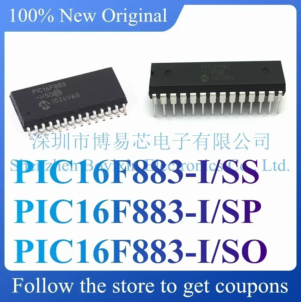 

PIC16F883-I/SS PIC16F883-I/SP PIC16F883-I/SO Standard version