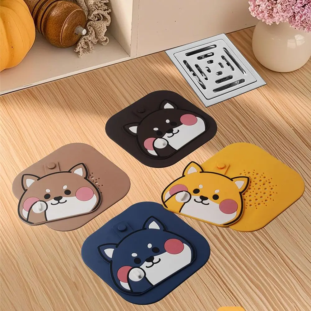 Silicone Sewer Floor Drain Cover Reusable Thickened Floor Drain Sticker Anti-blocking Insect-Proof Drainage