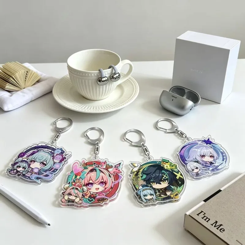 For Genshin Impact Yumemizuki Mizuki  Acrylic Selfmade Keychain Cute Backpack Pendant Key Chain Game Fans Gift Ornaments 5cm