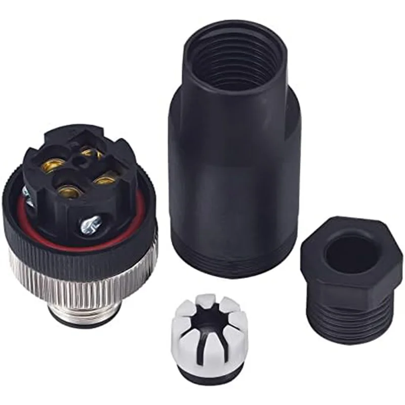 

A26F-M12 4 Pin Male And Female Receptacle Panel Aviation Wire Connector, 12Mm Industrial Circular Connector, IP67
