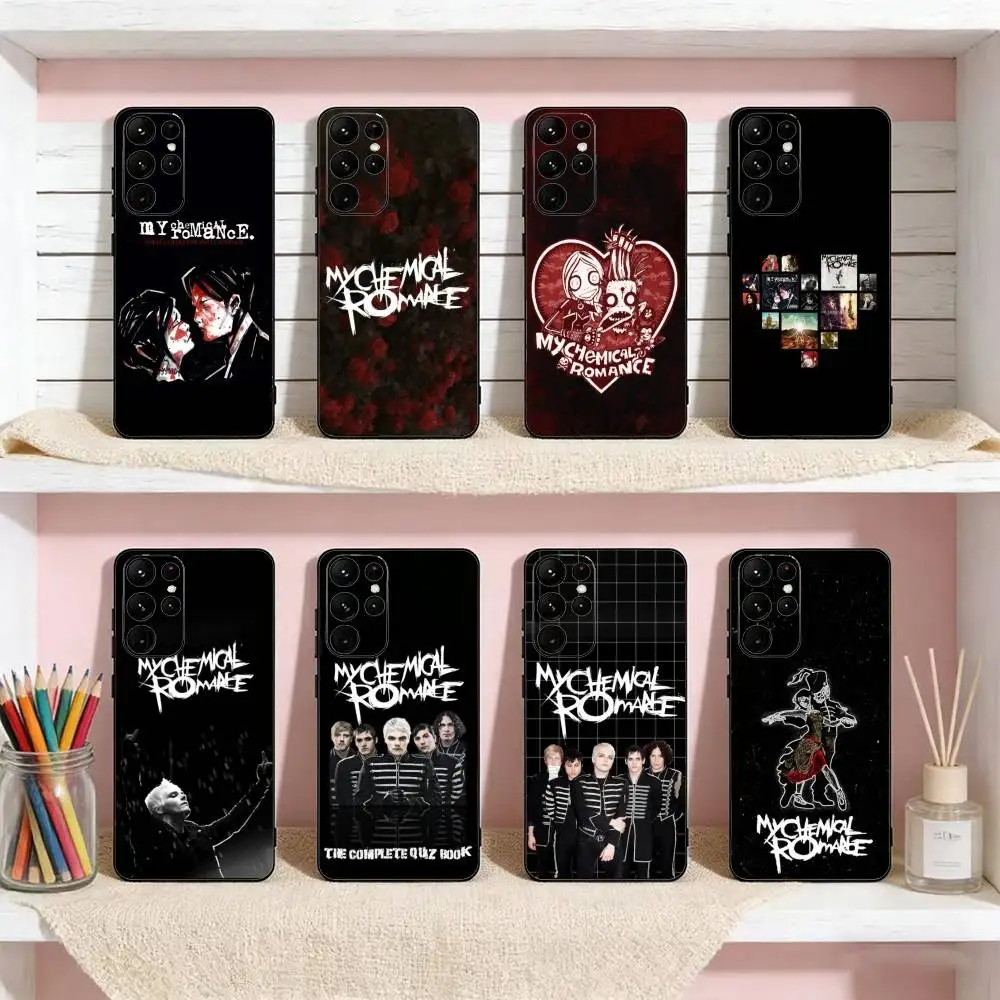 

My Chemical Romance Punk Band MCR phone Case For Samsung S25,24,21,22,23,30,Ultra,20,Plus,Fe,Lite,Note Soft Black Cover