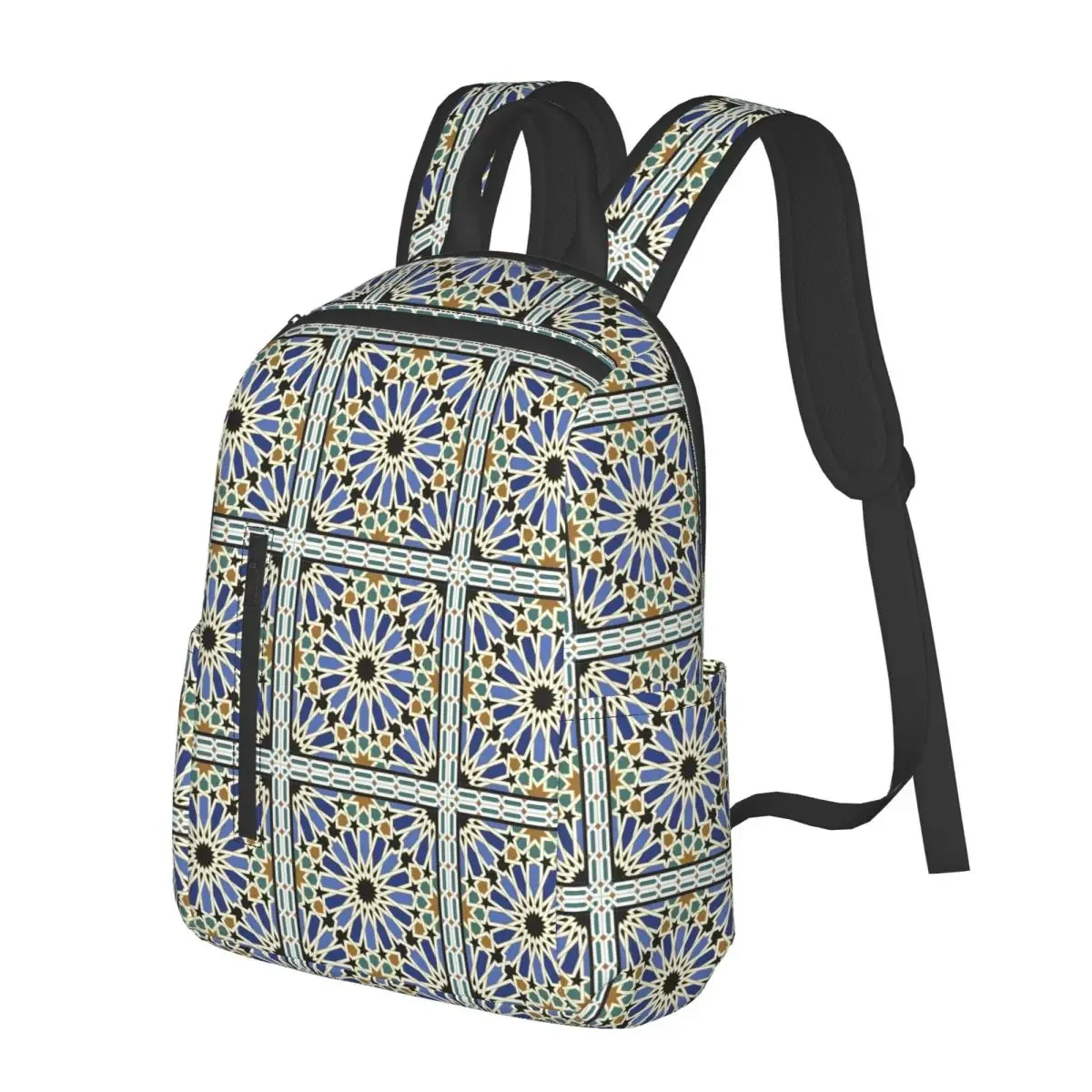 

Arabic Tile I Student Backpack School Bag Hiking Travel Daypack for Boys Girls Fashion Bookbag Shoulder Bags