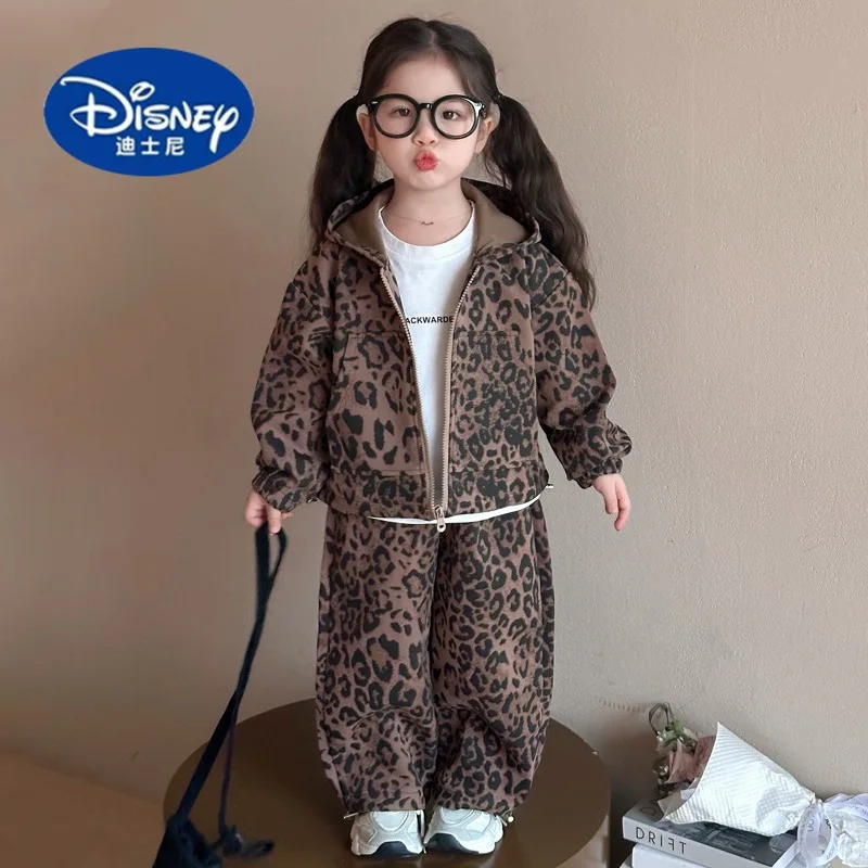 

Disney 2025 Spring Outfit for Girls | Head-Turning Leopard Print Two-Piece Set & Jacket, Very Chic