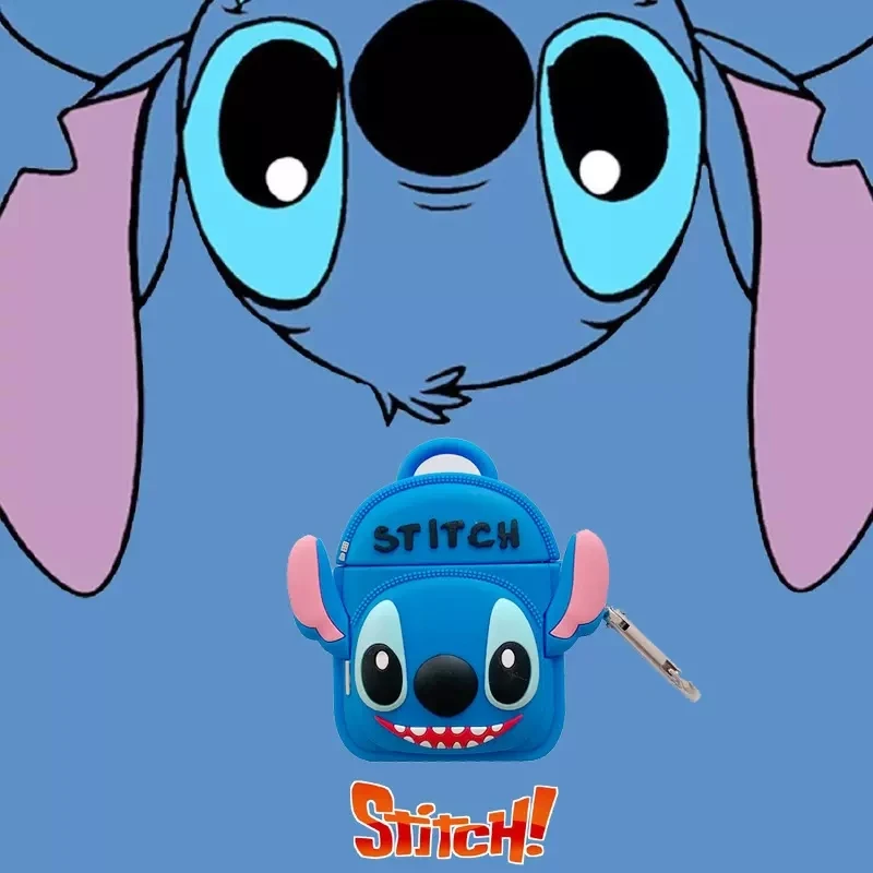 For Airpods 1 2 3 Pro Pro 2 Case Cartoon Backpack Shape Stitch Silicone Earphone Case Accessories Cover