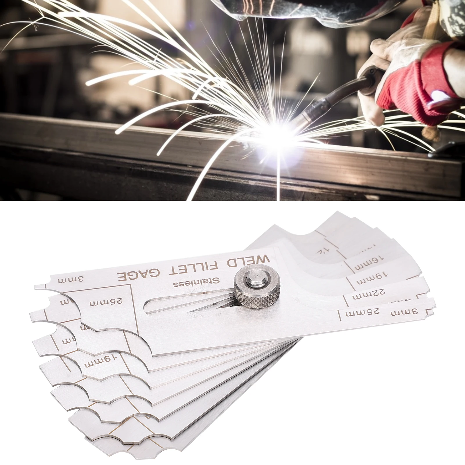 MG‑11 Bridge Cam Welding Gauge Test Ulnar Welder Inspection Gauge Inch&amp Metric Welder Inspection Gauge Welding Fillet Gage