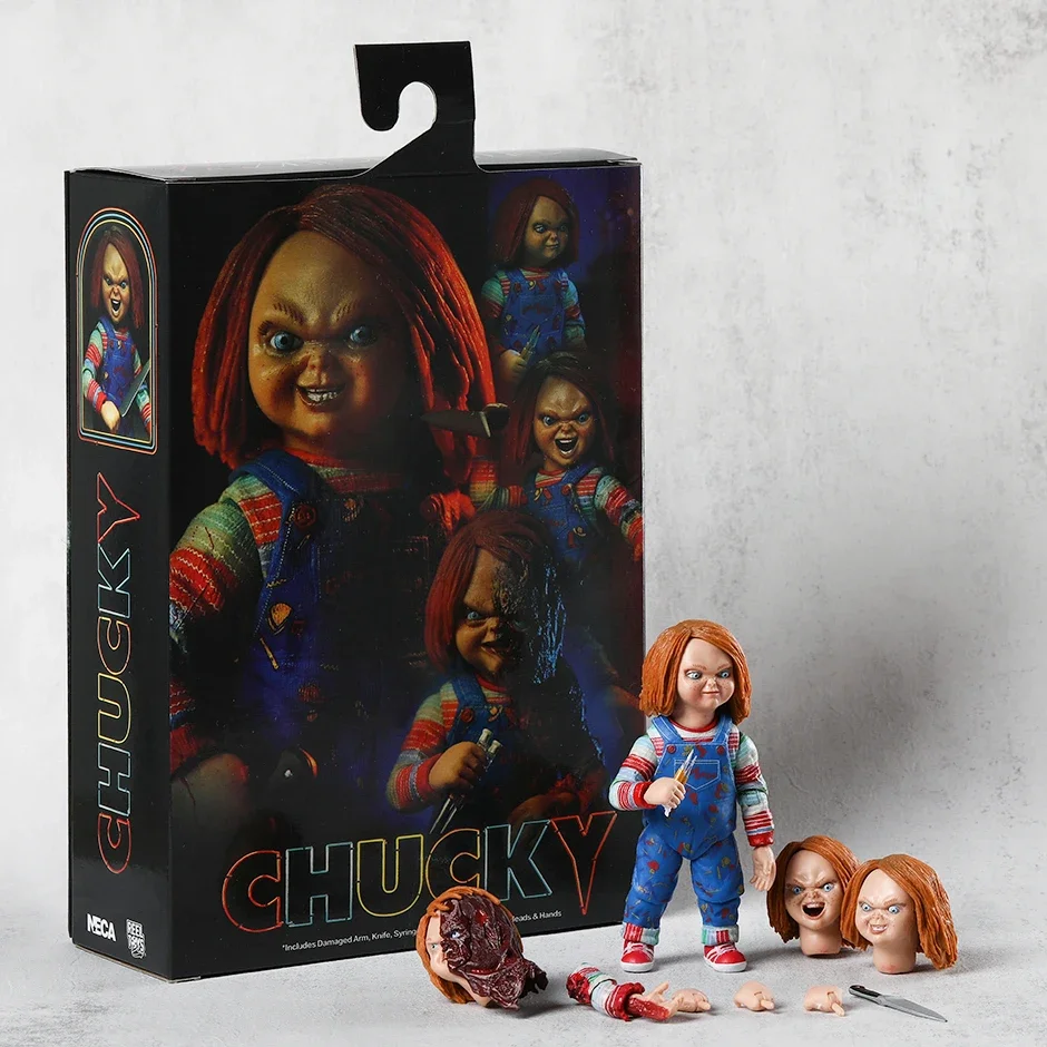 In Stock NECA Chucky TV Series Anime Action Figure Doll PVC Desktop Toys Ornaments Model for Colletible Halloween Hoilday Gifts