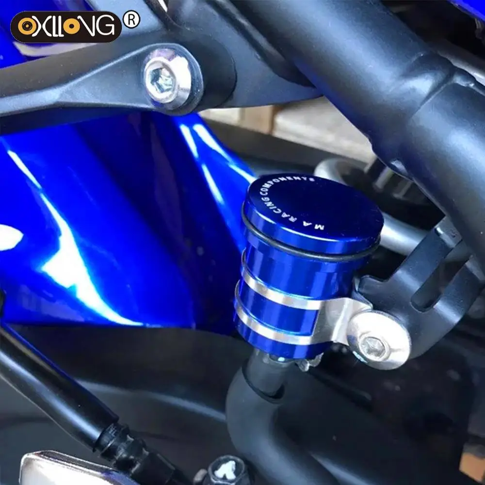 CNC Motorcycle Brake Fluid oil Reservoir Cup Tank +Support Bracket For HONDA CBR1100XX CBR1000RRR KATANA 600 750 RF900R