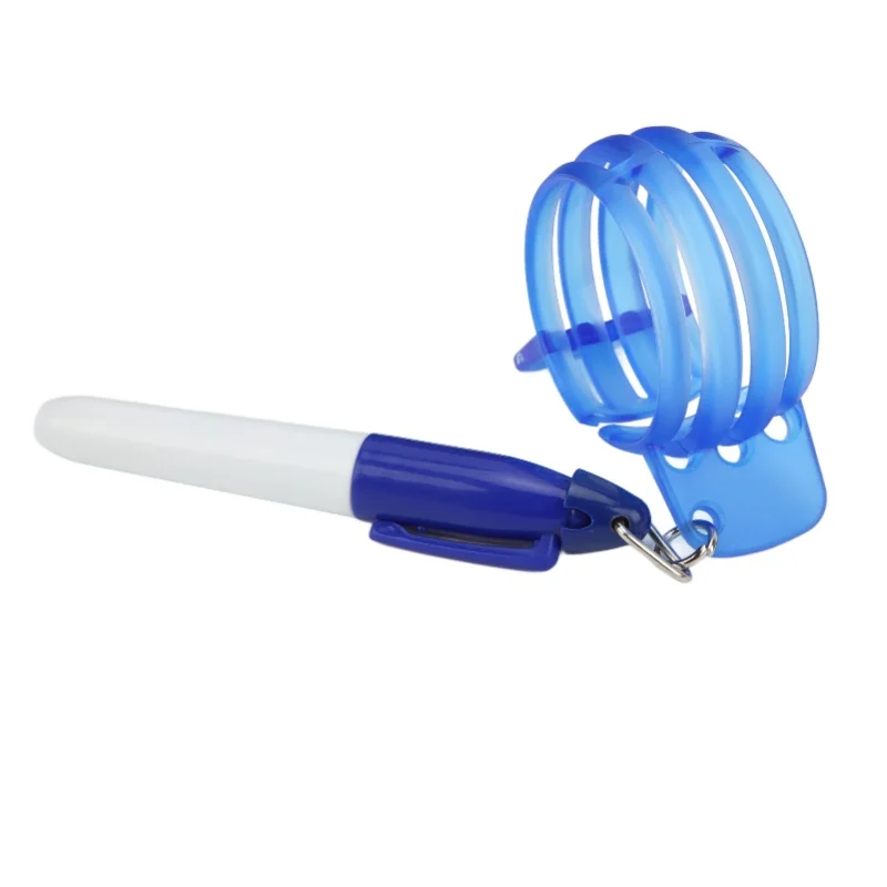 

360° Golf Ball Line Marker Plastic Golf Three Line Drawing Device For General PurposeBlue