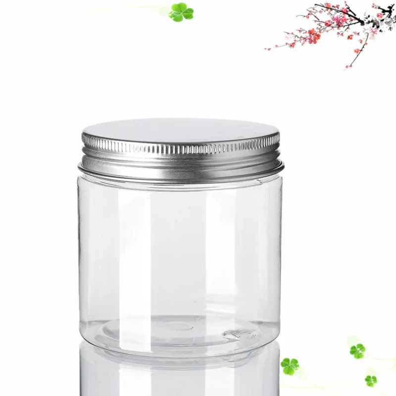 400ml 500ml Plastic Cosmetic Jar Empty Face Mask Wax Cream Lotion Container Candy Tea Snack Packaging Bottle With Plastic lid