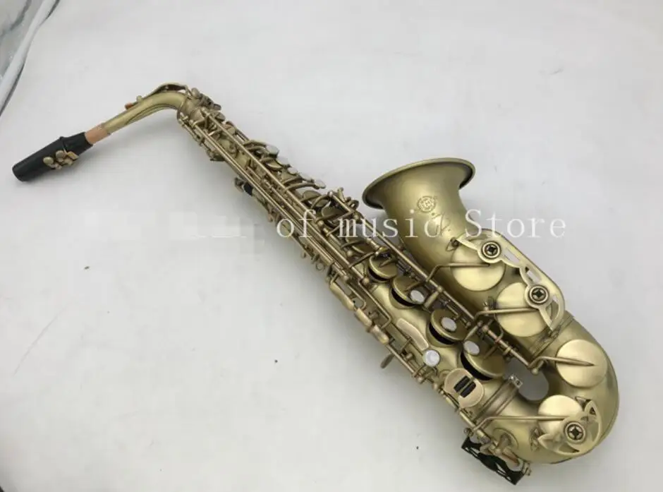 Alto Saxophone Reference SAS-54 Antique Copper Plated E-flat Professional Musical Instrument With Mouthpiece Reed Neck Free Ship