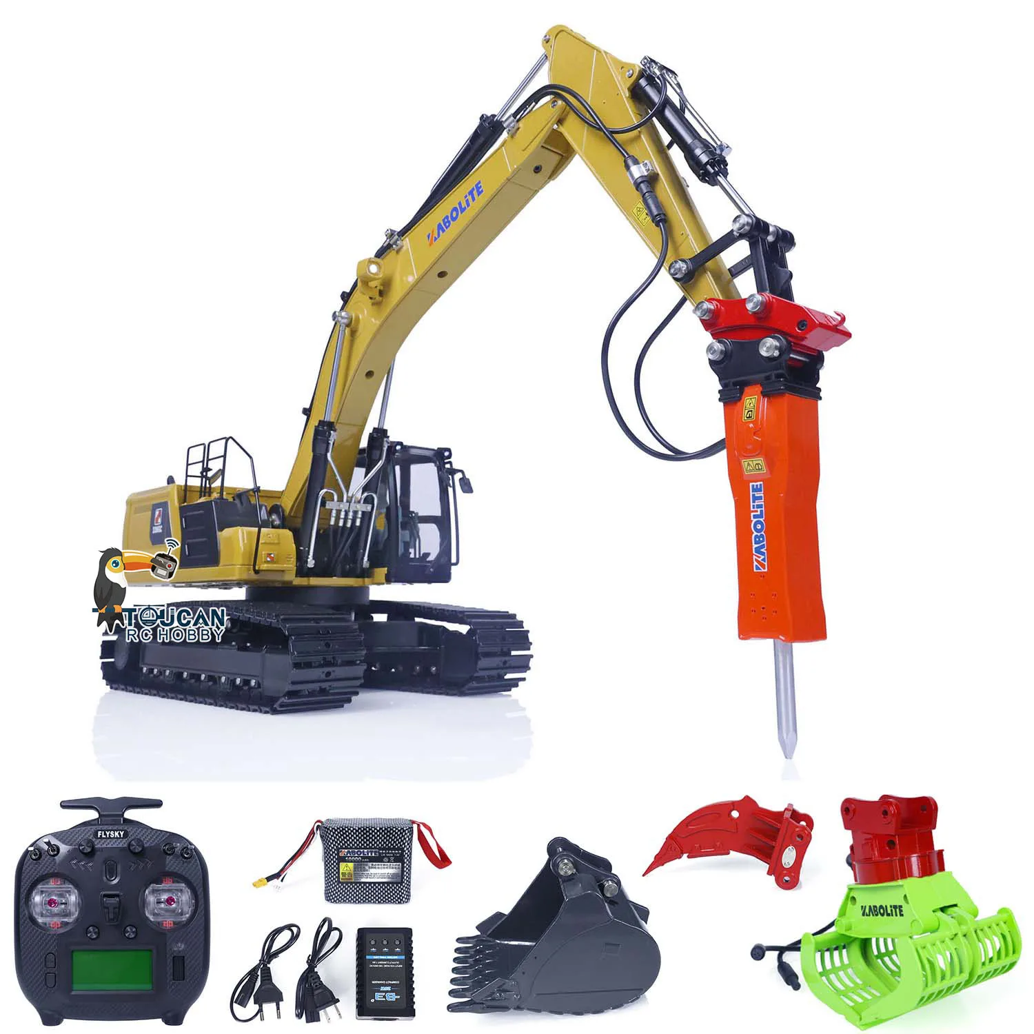 Kabolite K961 100S 1/18 RC Hydraulic Excavator RTR Huina Remote Control Construction Digger Model Christmas Gifts Toy TH22749