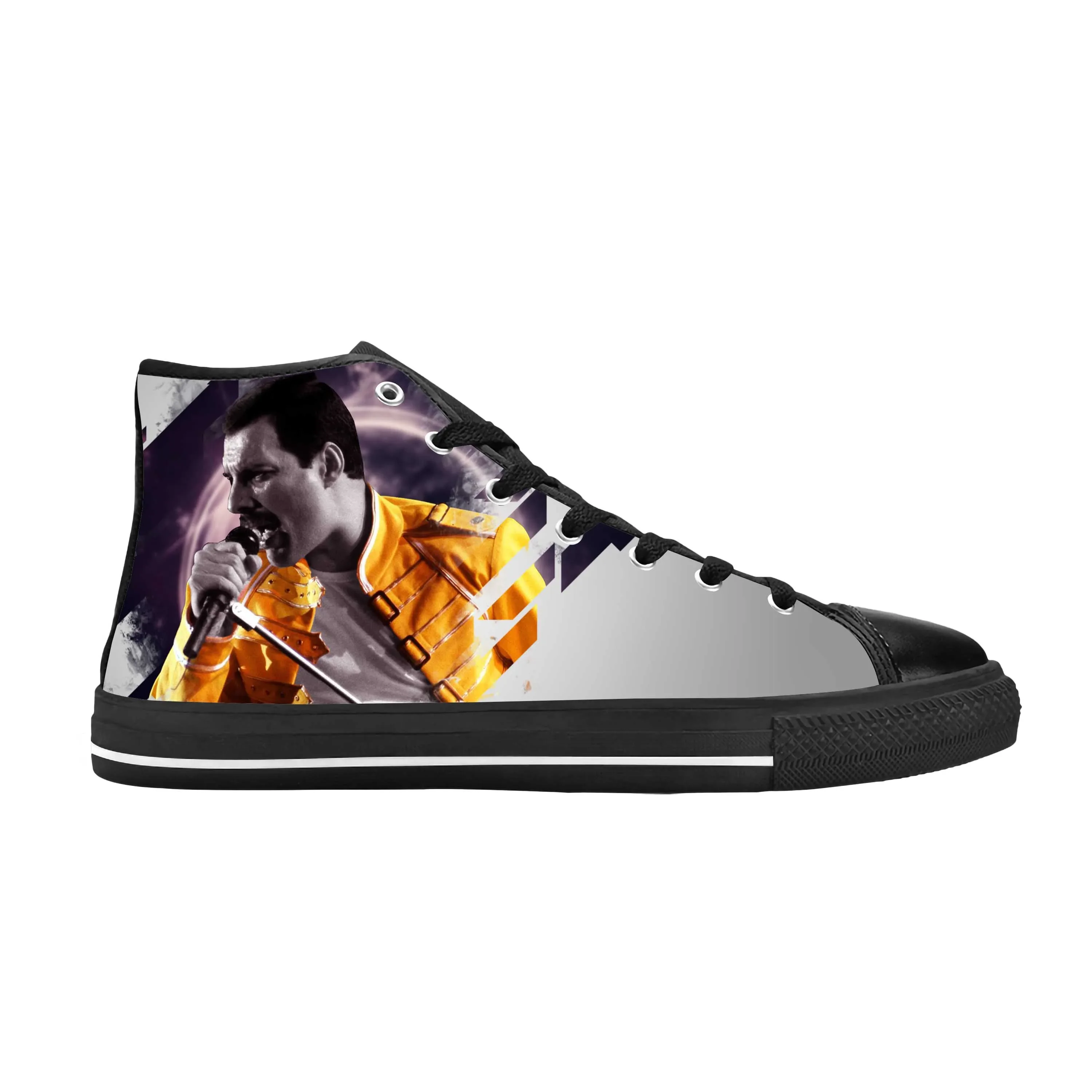 Freddie Mercury piosenkarka zespół rockowy Cool Queen odzież na co dzień buty wysoki Top wygodne oddychające buty sportowe męskie/damskie z nadrukiem 3D