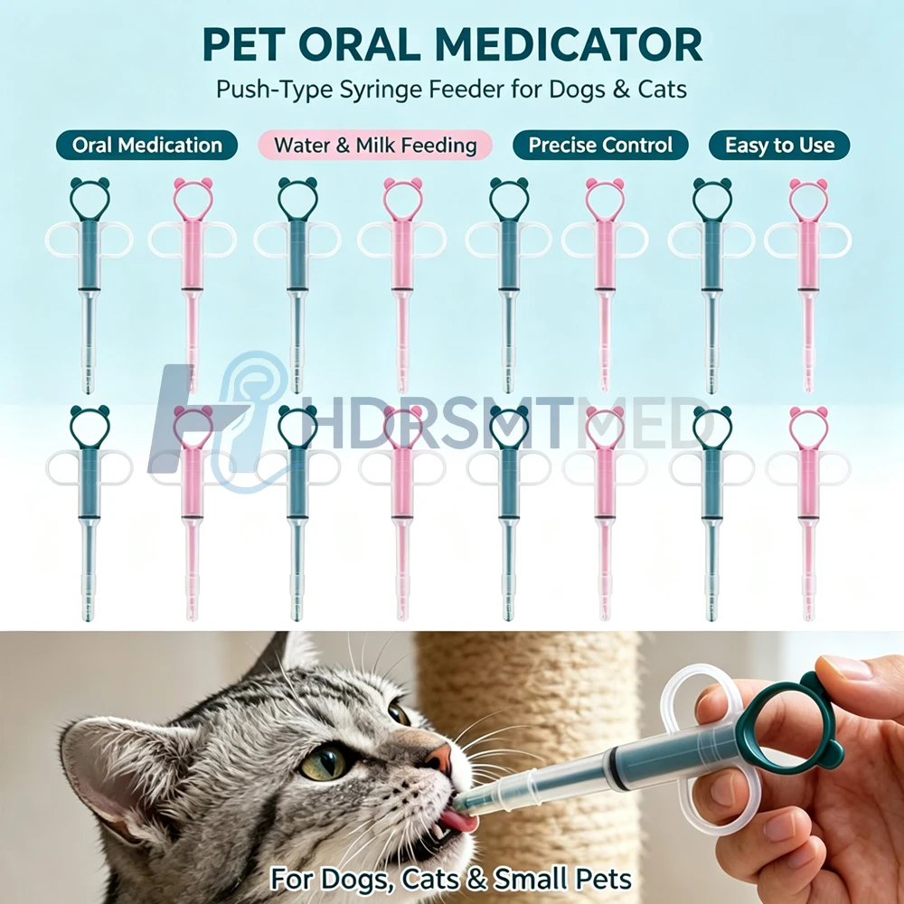10-100PCS Pet Medicine Feeder Dispenser for Cats Soft Tip Tablet Syringe Multi-Purpose Cat Pill Shooter Applicator for Pet Care
