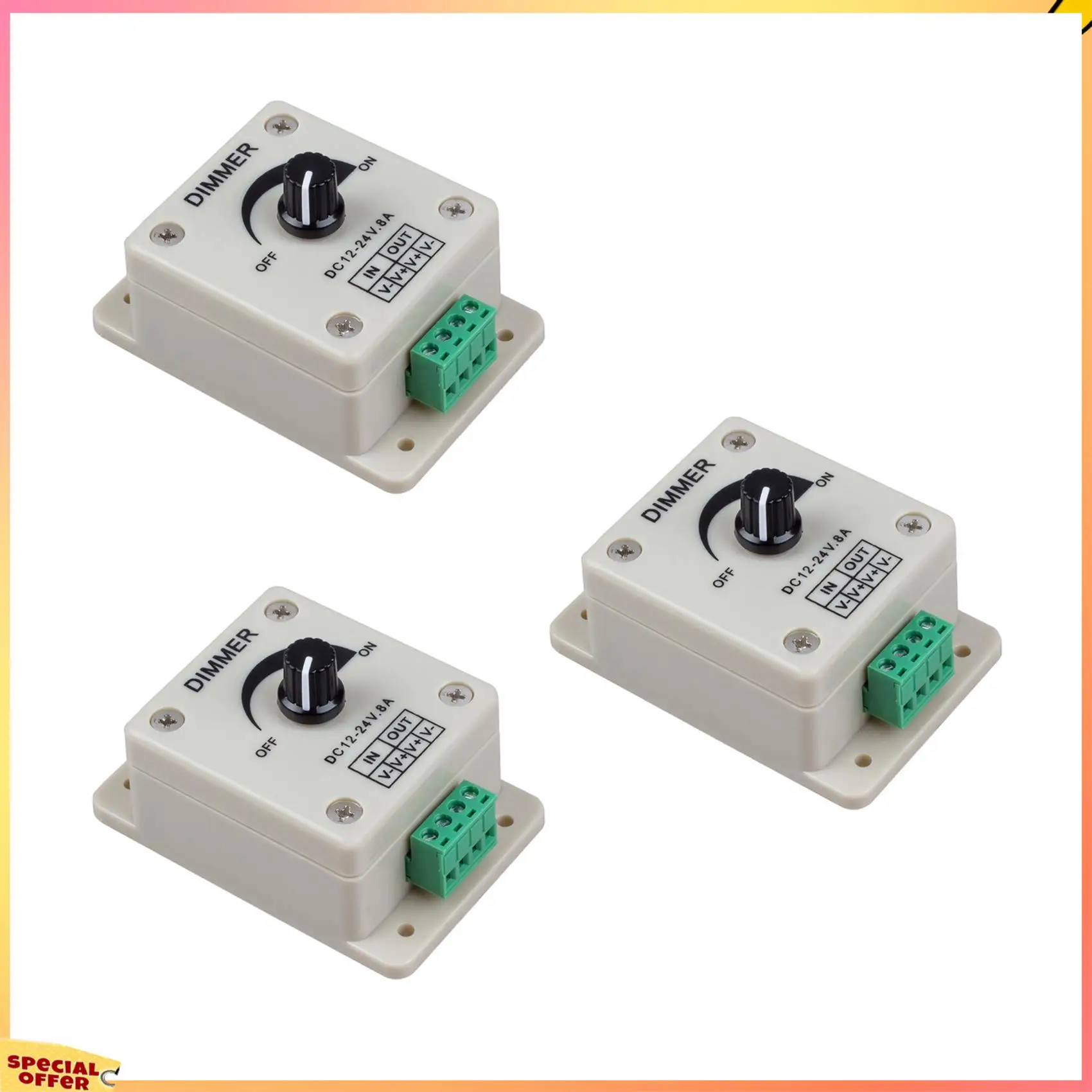 وحدة تحكم يعتم ABFI 3X PWM لأضواء LED