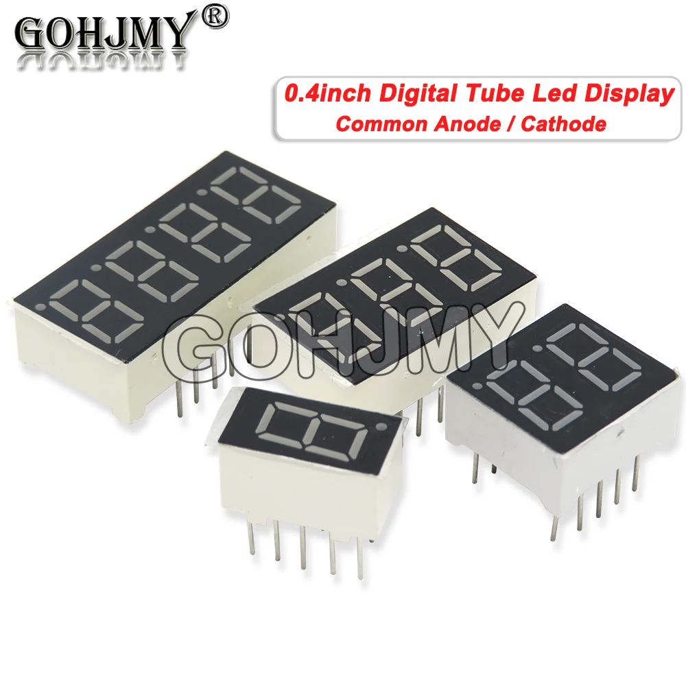 5PCS 0.4 inch LED display 7 segment digital tube red common cathode/anode digital 0.4 inch LED 2 digits 3 digits 4 digits