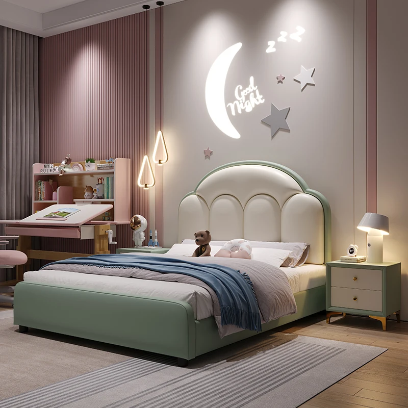 Modern Minimalist Children's Bed Boys' any-meter Playful Style Children's Bed Customizable Size and Color