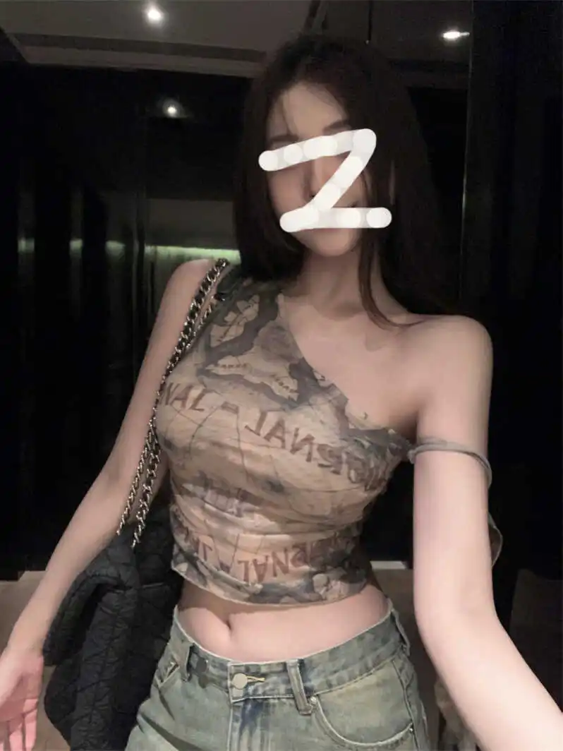 American Sle fiti Print off oulder T-irt Women's Summer Design Sexy Svel ort Top Commute Sle 8-24 Years