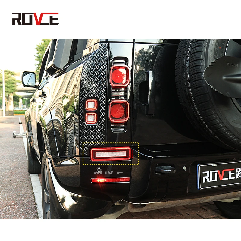 ROVCE Rear LED Bumper Light For Land Rover Defender 2020-2024 L630 Reflector Tail Brake Stop Lamp Light Assembly