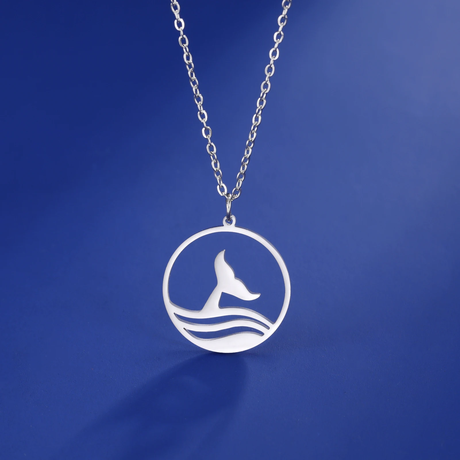 COOLTIME Sea Wave Halskette für Frauen Männer Kind Kind Ozean Surf Kette Halsreif Edelstahl Anhänger Halsketten Schmuck Geschenk – Detail 10