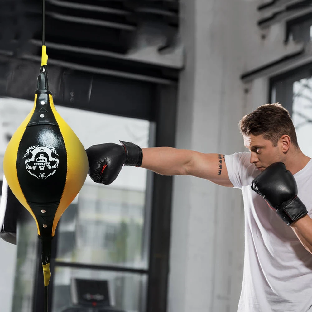 Punching Ball PU Pear Boxing Bag Reflex Double End Boxing Sport Dodge Speed Ball Inflatable Floor to Ceiling Muay Thai Bag