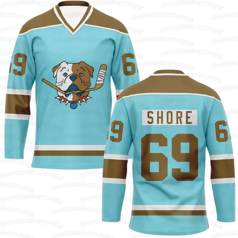 Men's Women's Shoresy Shore 69 Sudbury Blueberry Bulldogs Jersey Merch Hockey Top Funny Gift Long Sleeve V-Neck T-Shirt