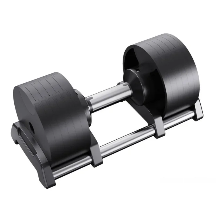 Cast Iron Adjustable Dumbbell For Men And Women, Black Dumbbell For Home Gym Workout Fitness, Fast Adjust By Turning Handle