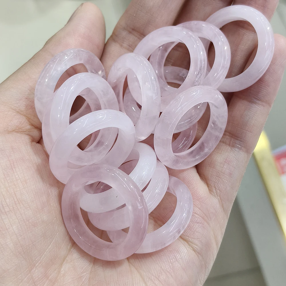 100% natural Gemstone tiger eye amethyst rose quartz lapis lazuli Ring size 17-20mm for women men Party Jewelry gift - view 5