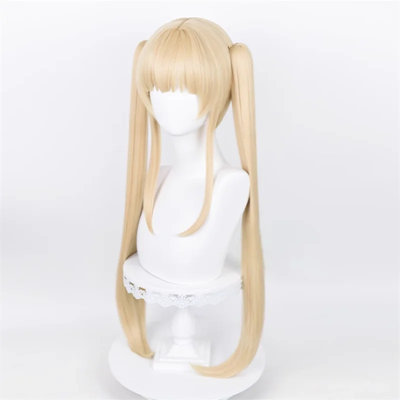 Anime Eriri Spencer Sawamura Cosplay Wig Double Ponytail Hair Heat Resistant Synthetic Halloween Party Accessories Props