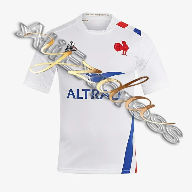 

21-22 English Style French Chicken Home and Away Short Sleeved Top Rugby Jersey Casual Sports Motorcycle T-shirt