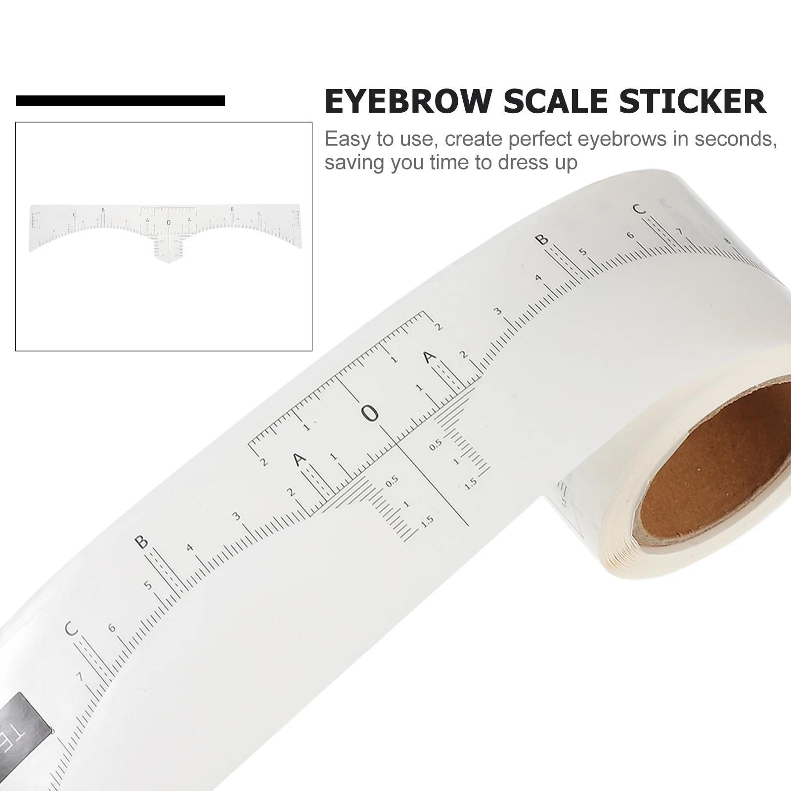 

Eyebrow Scale Sticker Safe Material Easy to Draw Remove Adhesive Disposable Eyebrow Ruler for Women Full Natural Brows Makeup