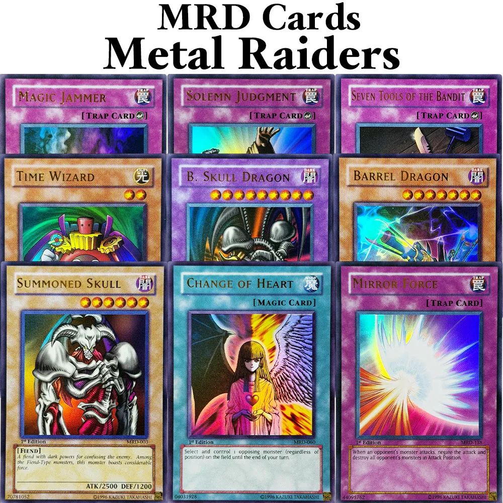 Yu-Gi-Oh! Tarjeta DIY para el 1er Juego: Calavera Invocada B. Calavera Dragón Cambio de Corazón Mago del Tiempo Dragón Barril de Juicio Solemne Fuerza Espejo