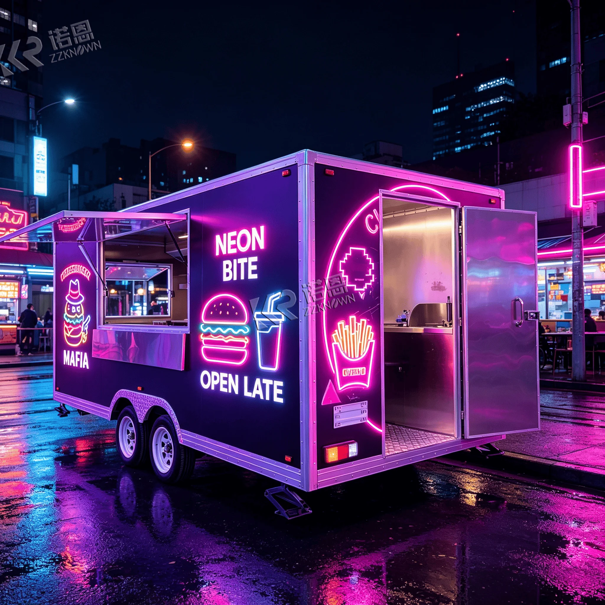 6.5m ODM Custom Exterior Towable Food Trailer for Corporate Event Staff Meal Catering Service