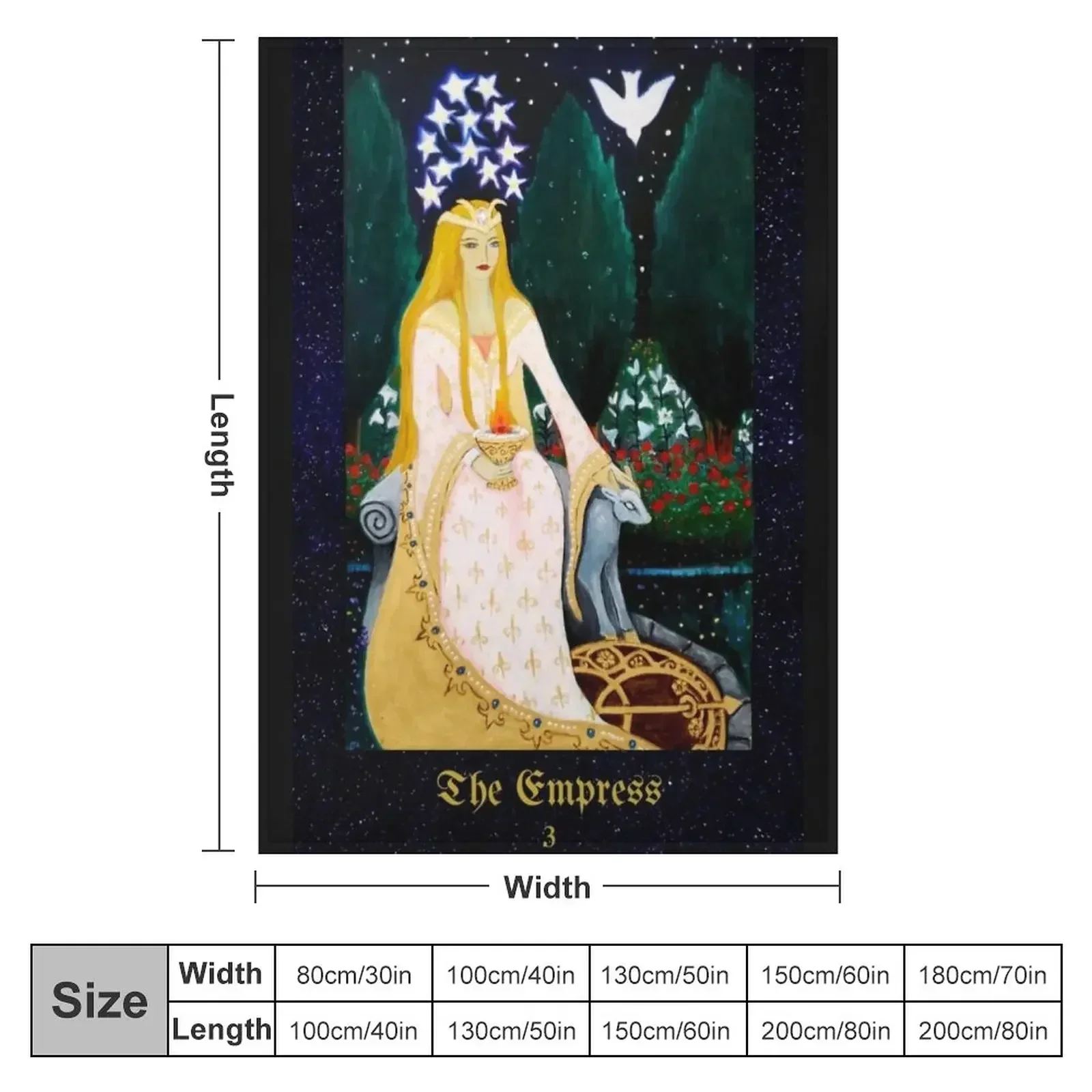 Empress Tarot Card Throw Blanket Polar Warm For Baby Travel Blankets