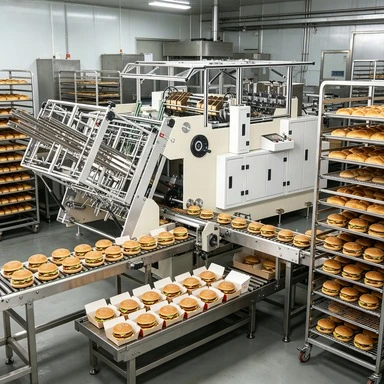 High Speed Automatic Kraft Paper Hamburger Box Making Machine Forming Equipment Carton Erecting Unit Fast Food Sale