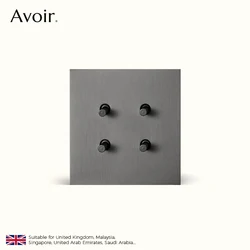 Avoir Retro Gray Toggle Switch Sockets And Switches For The Home Wall Switch 2 Way Wall Socket 220V UK USB Socket Type C 86 Type