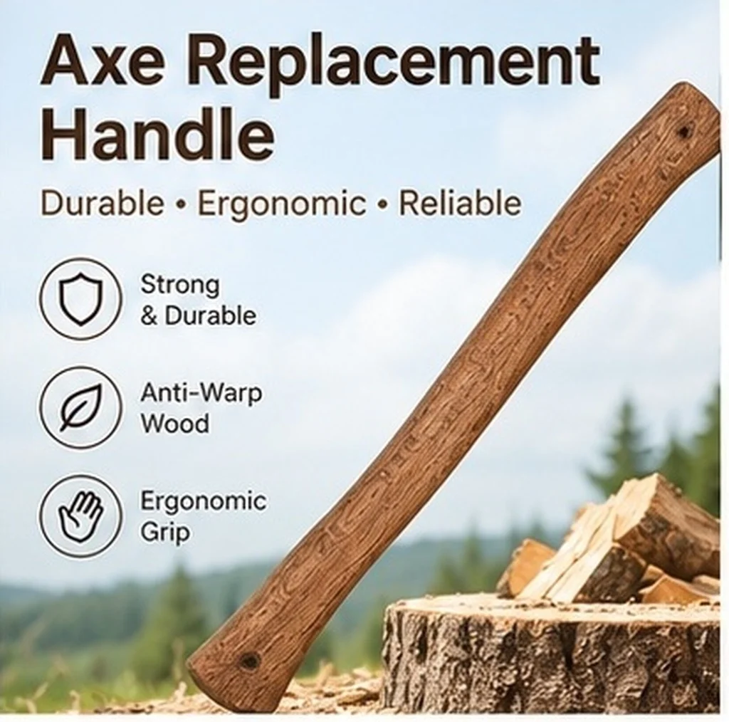 Wooden Handle Replacement Axe Hatchet Tool Outdoor Halloween Christmas New Year Ax Handle Wood Carbonized Wood Anti Slip Grip