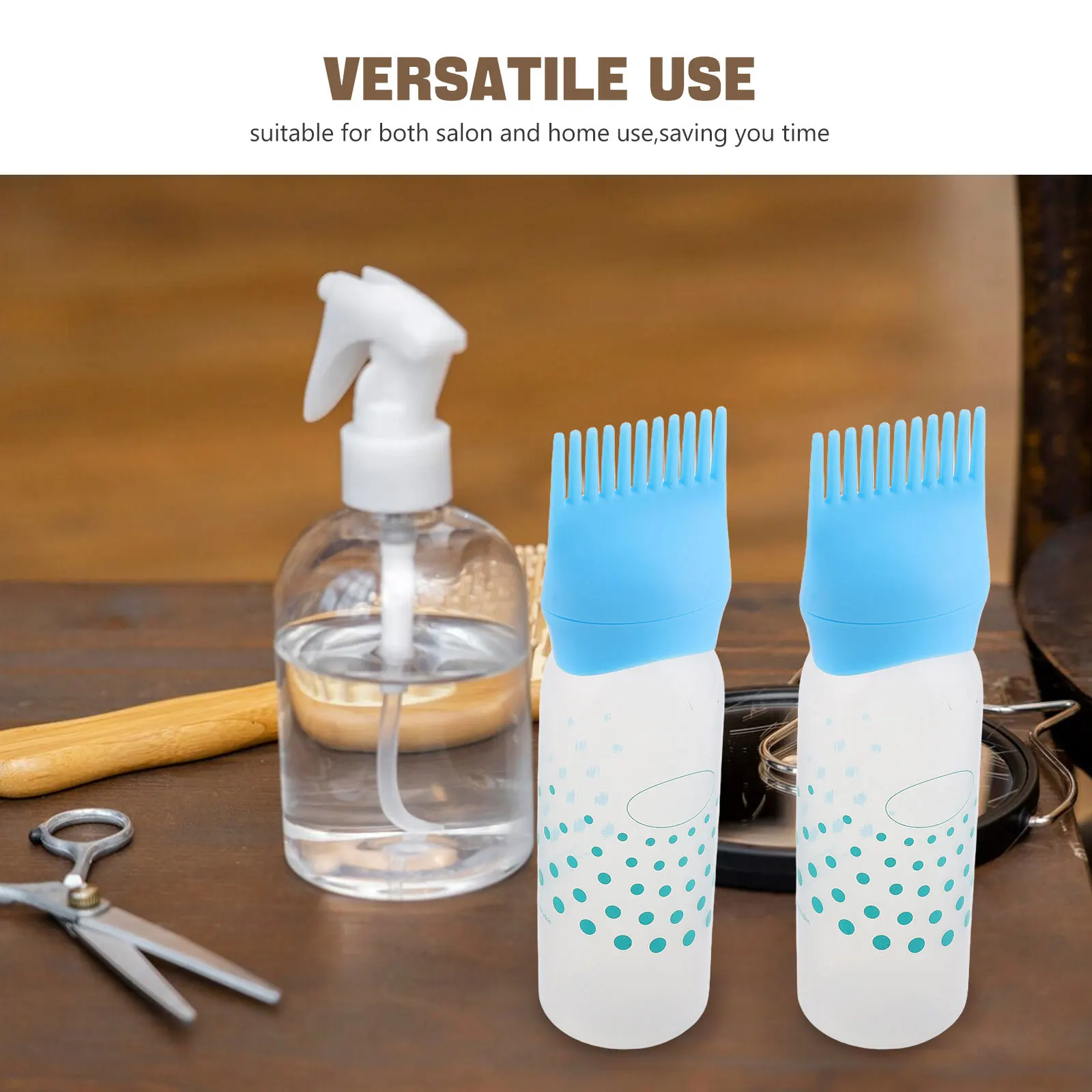 5 قطعة زجاجات قضيب صبغ الشعر مع مشط فروة الرأس زجاجة التزييت للشعر لون خلط أداة صالون المنزل استخدام مقياس القياس