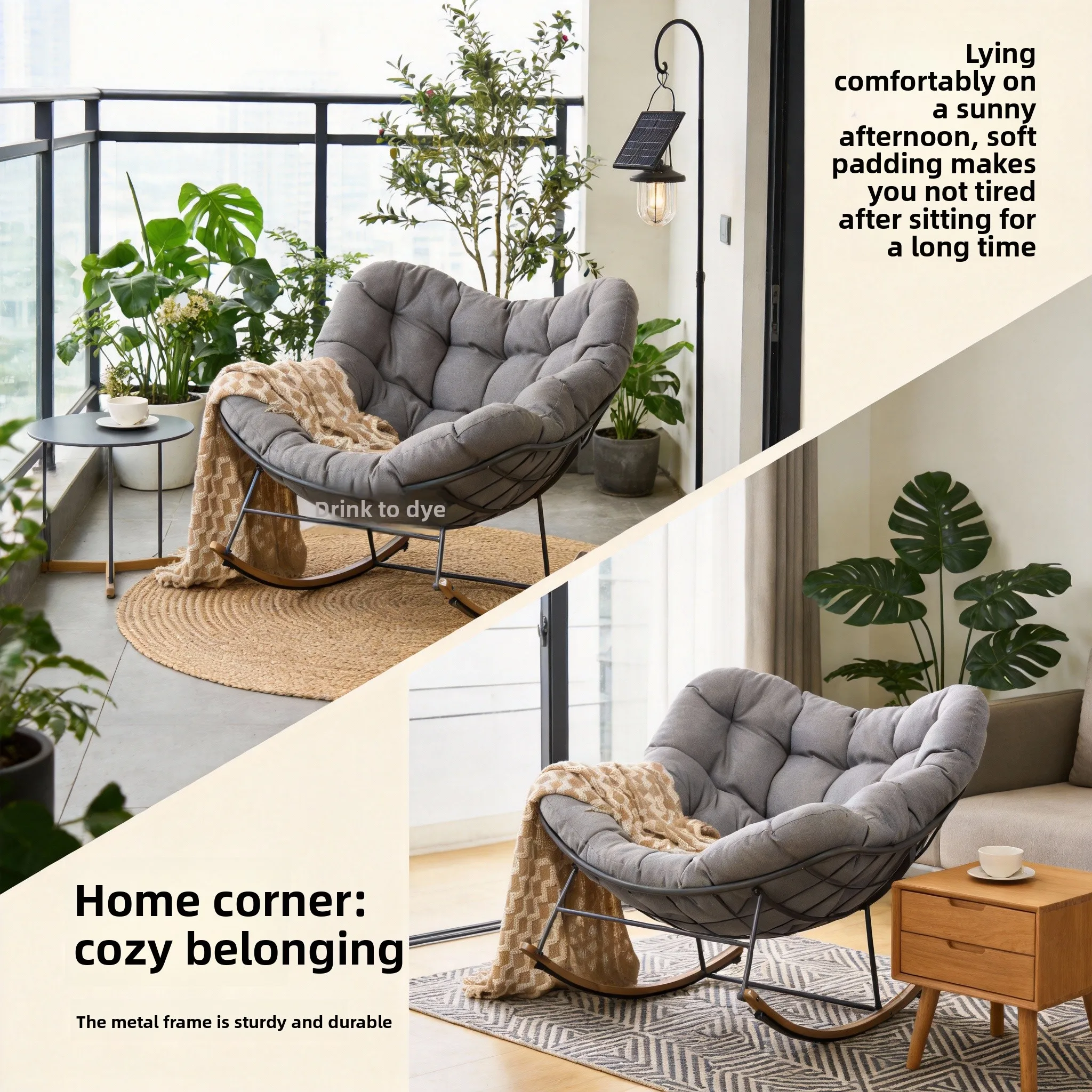 

Reclining Chair Adult Sleeping Balcony Leisure Reclining Chair Sofa Lazy Chair Home Leisure