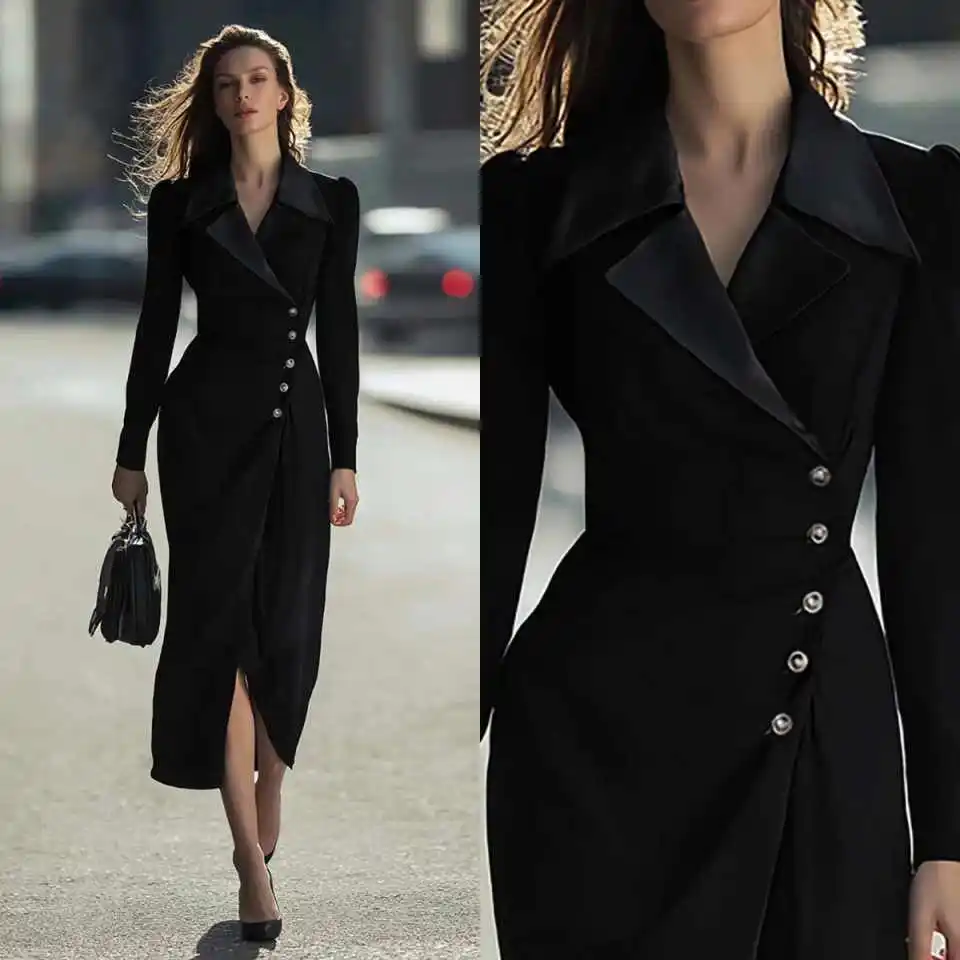 Simple Women Suits Single-Breasted Long Jacket Formal Prom Daily Casual Lady Wear Gown 1 Pieces Customized