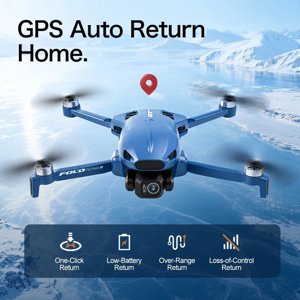 GPS+Optical Flow Dual Positioning 8K ESC Camera Drone Brushless Intelligent Obstacle Avoidance 4.3-inch Screen 5KM RC Quadcopter