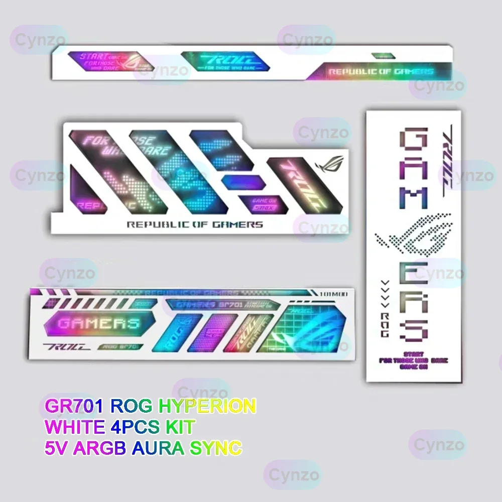 Imagem -06 - Kit de Placa de Luz Mod para Chassi Asus Gr701 Painéis de Iluminação para Gabinete de Jogos Argb Rog Hypeion Placa de Reequipamento a Laser 5v Aura Sincronização