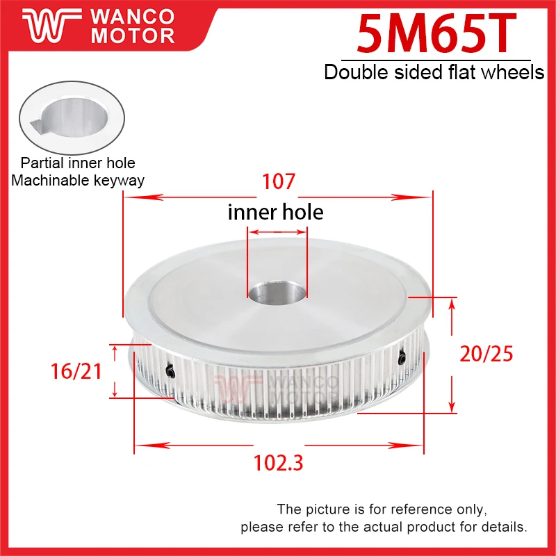 HTD 5M 65Teeth 70Teeth Timing Pulley AF Type 5M Synchronous Wheel for Belt Width 15/20mm Hole Diameter 8mm-40mm