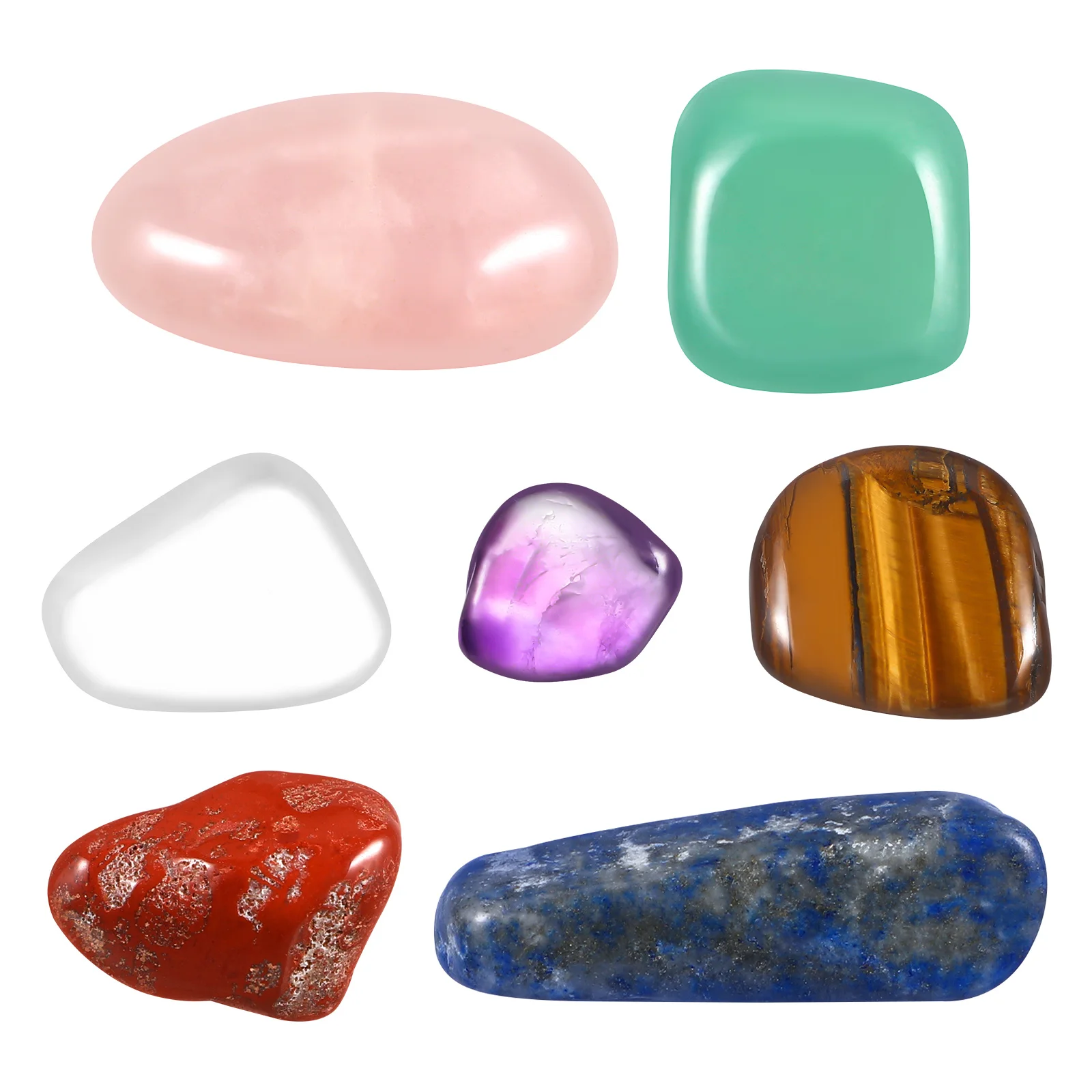 

Assorted 7 Gemstone Spheres Aventurine Rose Quartz Amethyst Jasper Sodalite 10 15mm Palm Size Healing Stones Chakra