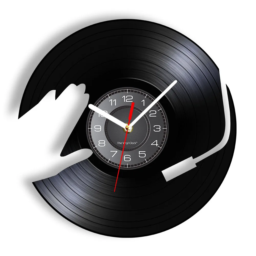 DJ Music Vinyl Record LP Wall Clock Watch 3D Night Light Party Dance Hall Decor Vintage Timepiece Music Club Gift For DJ
