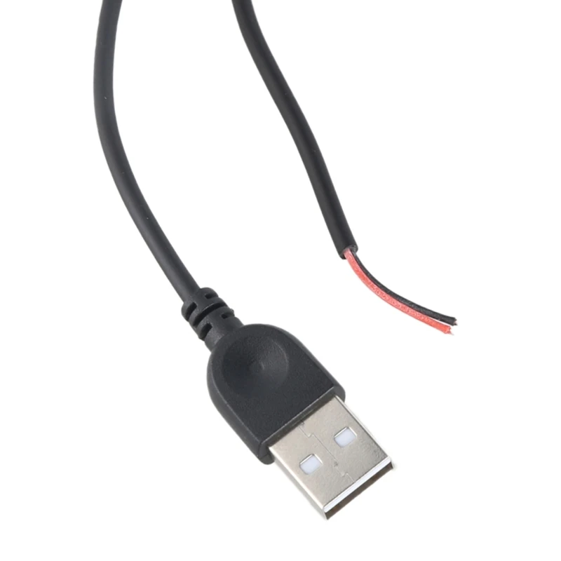 USB Male 2Pin Pigtail Cable Dây nguồn USB Dây trần 2Pin cho thiết bị 5V