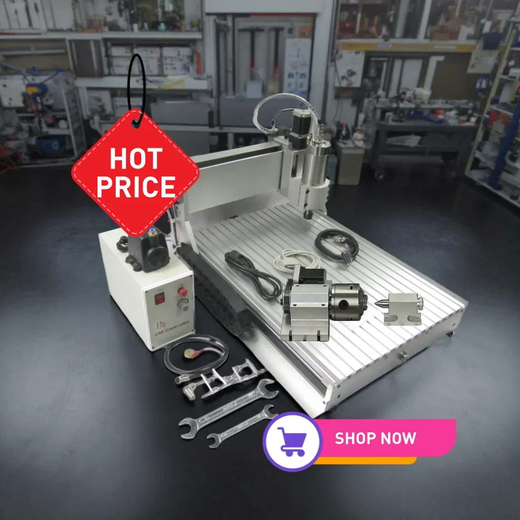 Metal 3020 3040 6040 CNC Router Wood Aluminum Machine Woodworking Alloys Lathe Water-Cooled Stand Mach3 Hardware Steel Benchtop