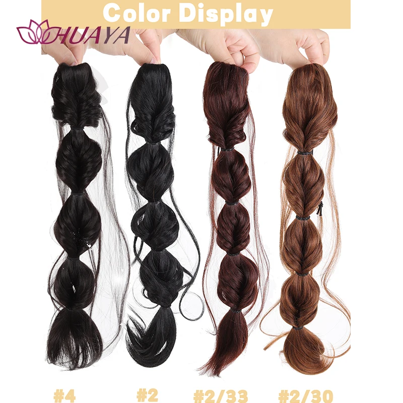 Ladies bubble lantern braided ponytail wig, simple to wear and suitable for daily and dating wear.