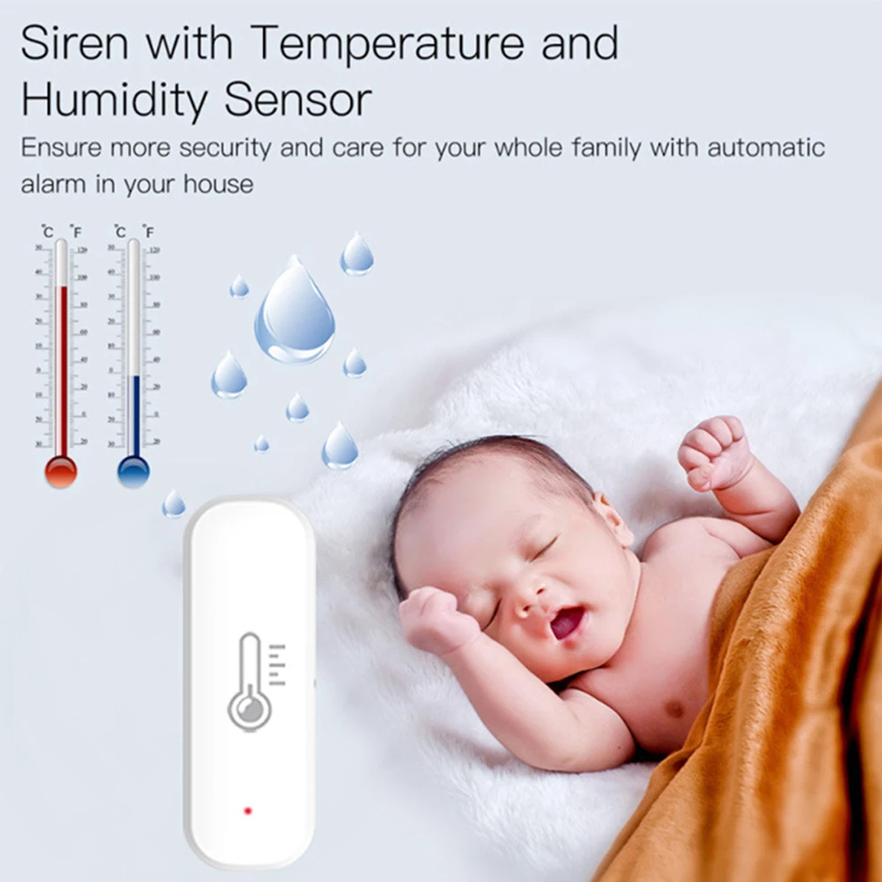 ZigBee eWeLink Smart Temperature And Humidity Sensor App Remote Monitor For Smart Home Work With Z2M Alexa Google Yandex Alice